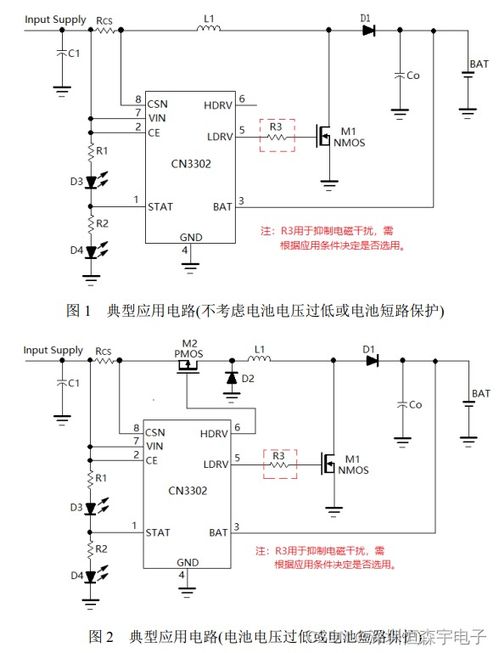 CN3302 PFM升壓型雙節(jié)電池充電控制集成電路 外置MOS管設計與應用解析